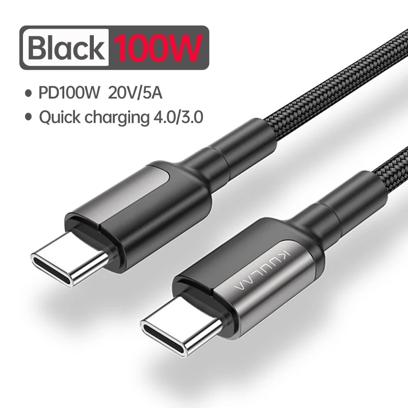 KUULAA USB C Кабель PD 100 Вт для Быстрой Зарядки iPhone, Samsung, MacBook — фото товара