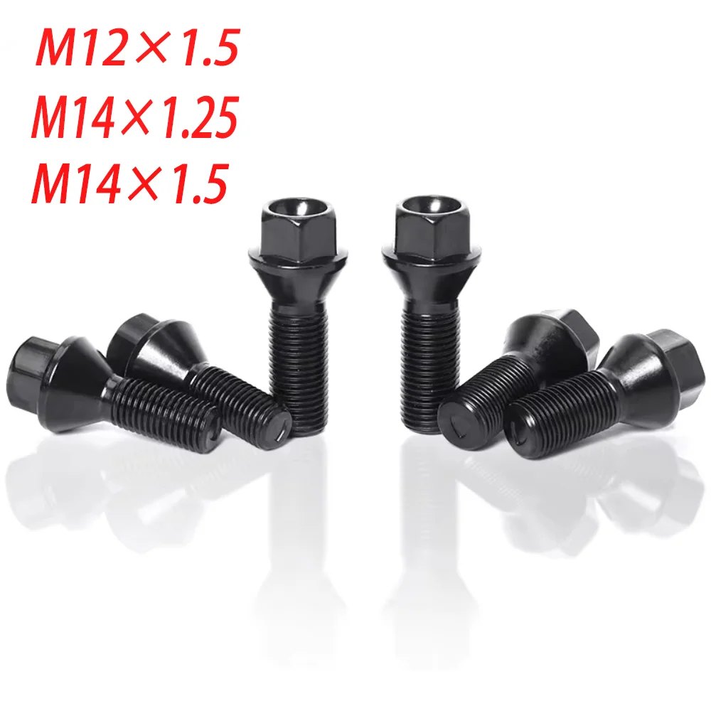 

Car Wheel Lugs Bolts For BMW F10 F11 F30 F32 E60 E90 G30 Nuts Stud Screws M12 x 1.5 M14 x 1.5 M14 x 1.25 Black Metal Screw Nut