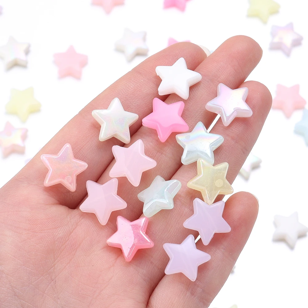 100 Stück Acrylperlen, geleefarbene Perlen mit Loch, lose Perlen für DIY-Handwerk, Ornament, Dekoration, handgefertigte Accessoires