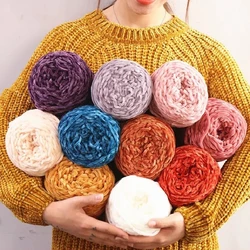 DIY Chenille Gold Velvet Luster Wool Yarn Knitting Sewing Apparel Material Woven for Scarf / Sweater / Doll / Bag 100g