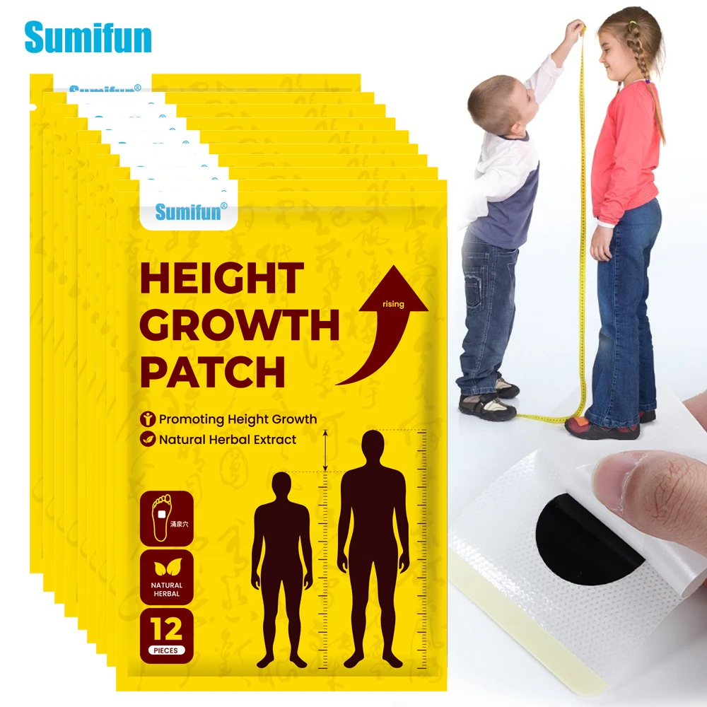 

12-360Pcs Height Growth Patch Body Grow Taller Promote Bone Growth Foot Sticker Plantar Acupoint Stimulation Health Care Plaster