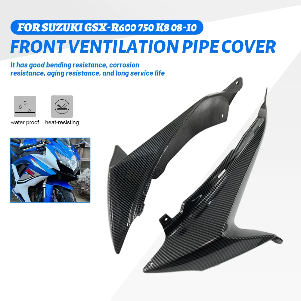 

For Suzuki GSX-R600 GSXR600 GSX R750 GSX-R750 GSX R600 750 K8 2008 2009 2010 Front Ventilation Pipe Cover Motorcycle accessories