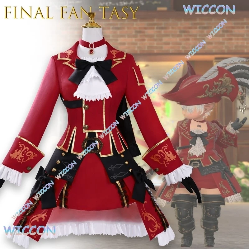 OHaYo/FinalFant asy الأحمر ماج تأثيري حلي أسود أحمر رداء السيف ماج مجموعة كاملة هالوين زي مدرسي المرأة فستان كرنفال Pa