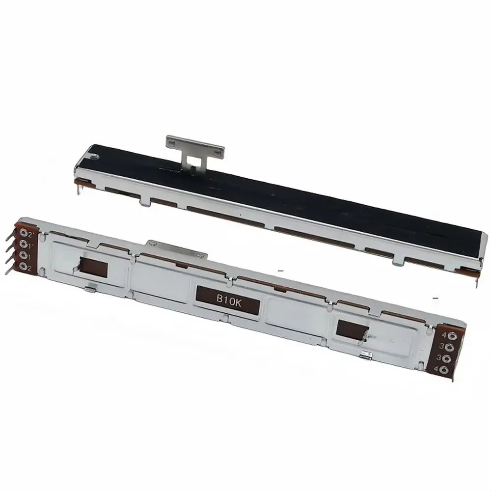 1Pcs New B10K Mixer Fader 8-Pin T-Handle 128mm Linear Fader Slider Straight Sliding Plastic Sliding Fader for Audio Mixing Setup