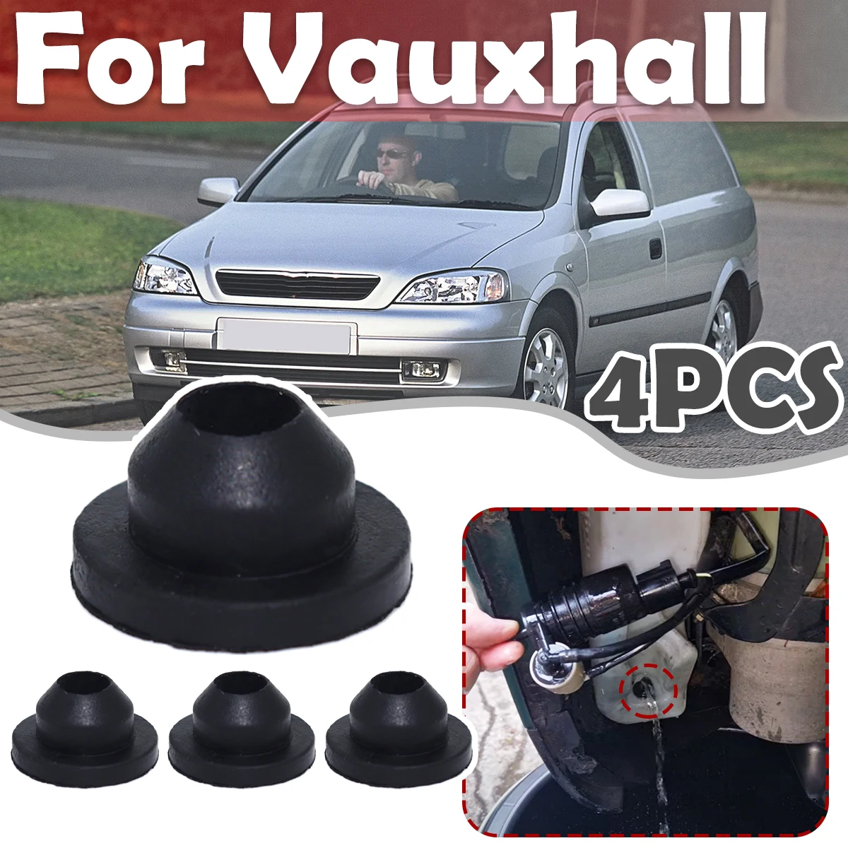 

4X Windscreen Windshield Washer Headlight Pump Seal Water Reservoir Gasket Grommet Mount Rubber Bung Cap Clip Plug For Vauxhall