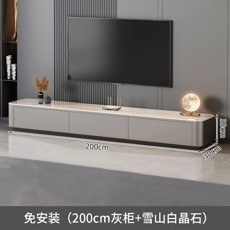 طاولة تلفاز لغرفة المعيشة للتلفزيون تدعم وحدة التحكم في الوسائط وحامل الشاشة وطاولات التلفزيون Miroytengo Homcom Dongseo قاعدة الأثاث #4