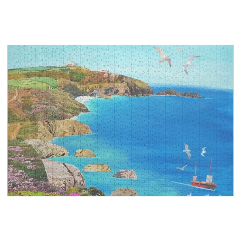 

Path to The Lizard Lighthouse Jigsaw Puzzle Personalized Baby Object With Photo Puzzle