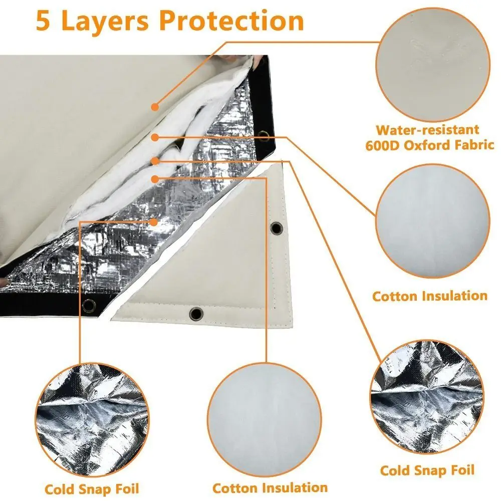 Outdoor Anti-Freeze Backflow Preventer Cover Polyester Insulated Insulation Bag Sprinkler Valve Cover