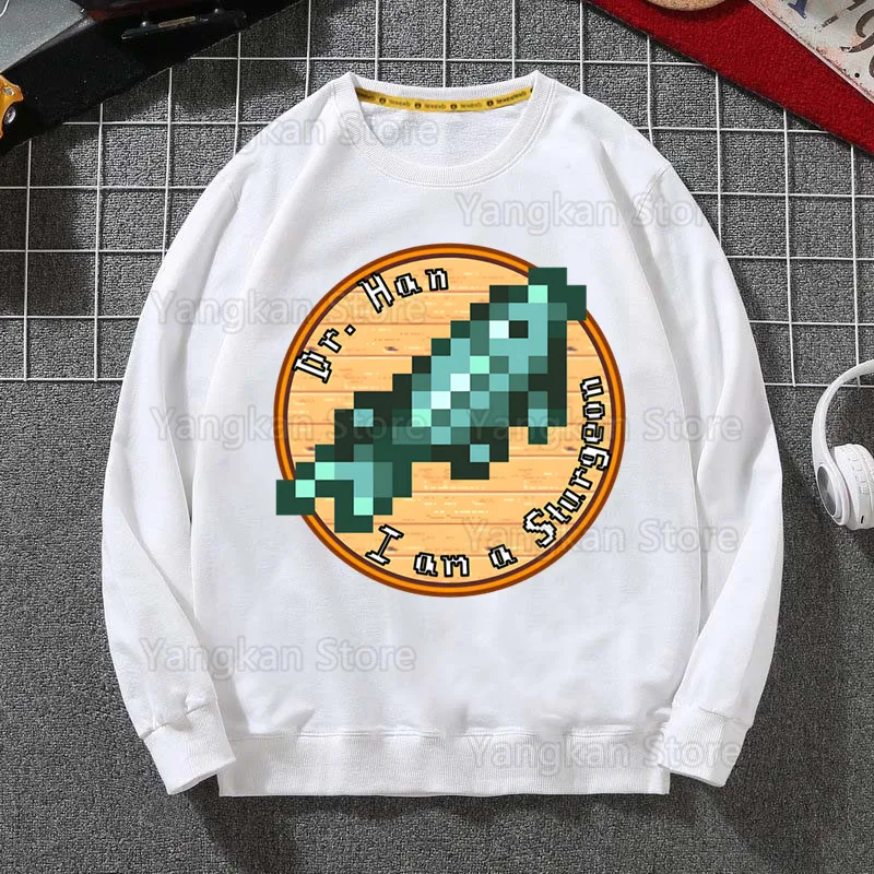 Stardew Valley Hoodies Spring Autumn Male Casual Hoodies Sweatshirts Men's White Color Hoodies Tops