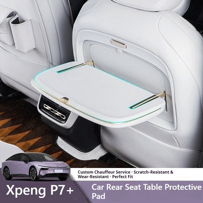 Fit For Xpeng P7+ Rear Seat Small Table Board Protective Silicone Pad Car Interior Modified Accessories