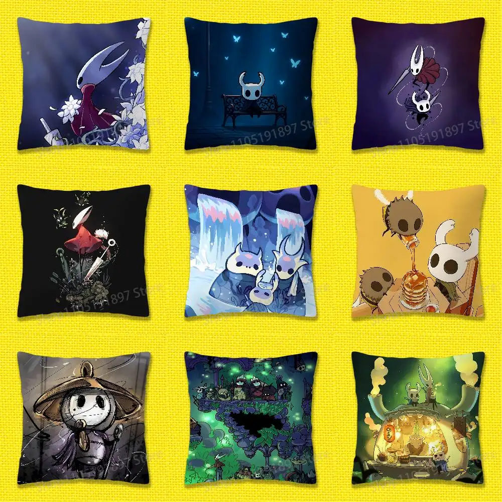

H-Hollow K-Knight Silksong Throw Pillow Case For 30x30cm 40x40cm 45x45cm 50x50cm 55x55cm Square Sofa Pillowcase Shell
