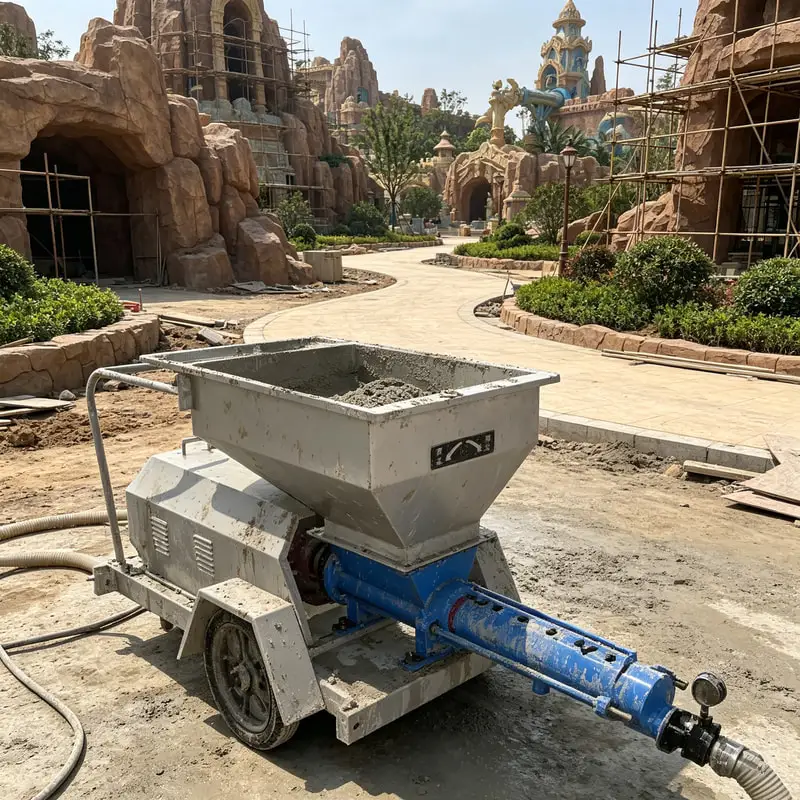 5m³ Per Hour Mini Plastering Machine Customized Hose Length Mortar Rendering Machine for Wall Plastering Smooth Operation