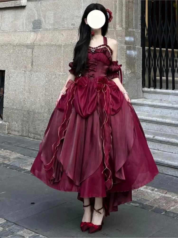 

Rose Student Day Coming-of-age Ceremony Art Examination Banquet Puffy dress