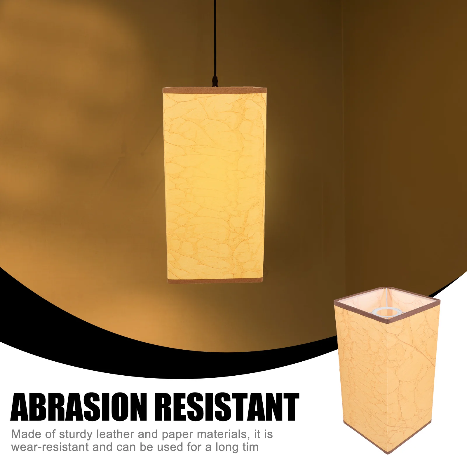 

Square Lamp Shade E27 Vintage Paper Material Light Cover For Pendant Ceiling Lamp Chandelier Replacement Bedroom
