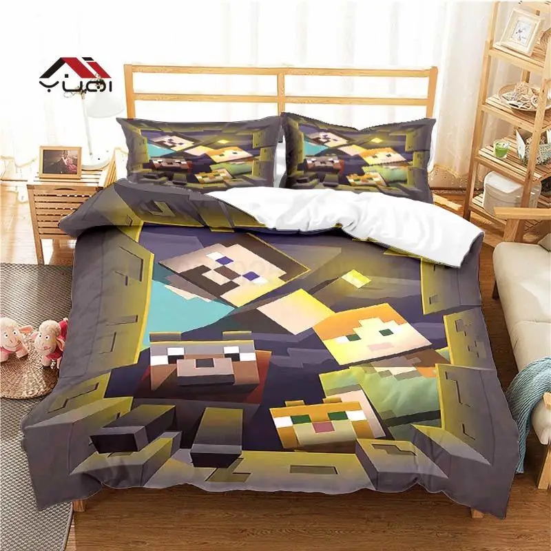 

Cartoon Game Pattern Duvet Cover Set Bedding for Adult Kids Bed Set Comforter Cover Bedding Set 10 Sizes