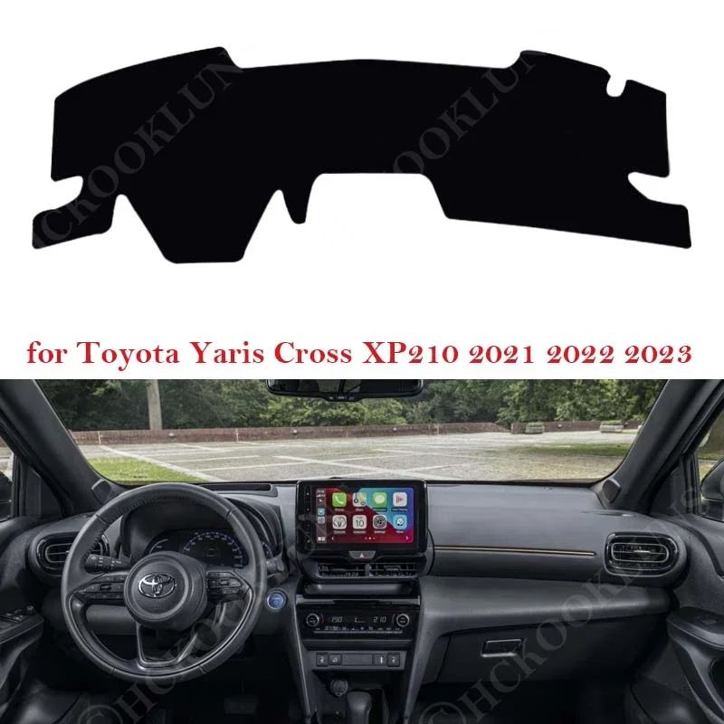 Dashboard Protect Cover Pad for Toyota Yaris Cross XP210 2021 2022 2023 Rug Car Inner Anti-sun Anti-Slip Mat Sticker Accessories