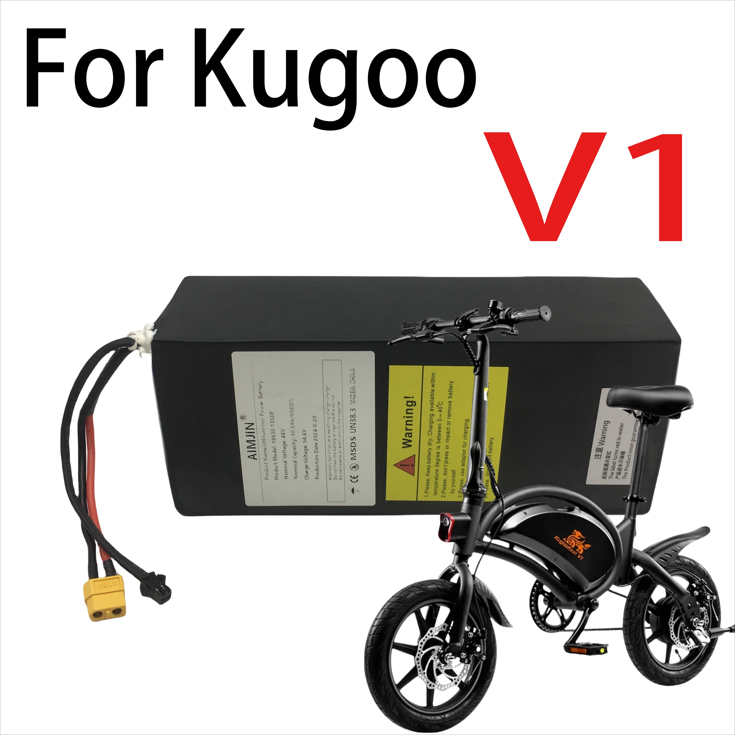 

First in sales 13S3P 48V 10.5AH For Kugoo V1 Scooter battery Two seater Electric Bicycle/Bicycle/400W New Li-ion battery pack