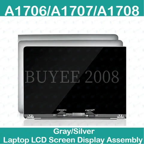 Original Grey Silver A1706 A1707 A1708 Laptop LCD Screen Display Assembly For Macbook Pro Full Display Complete