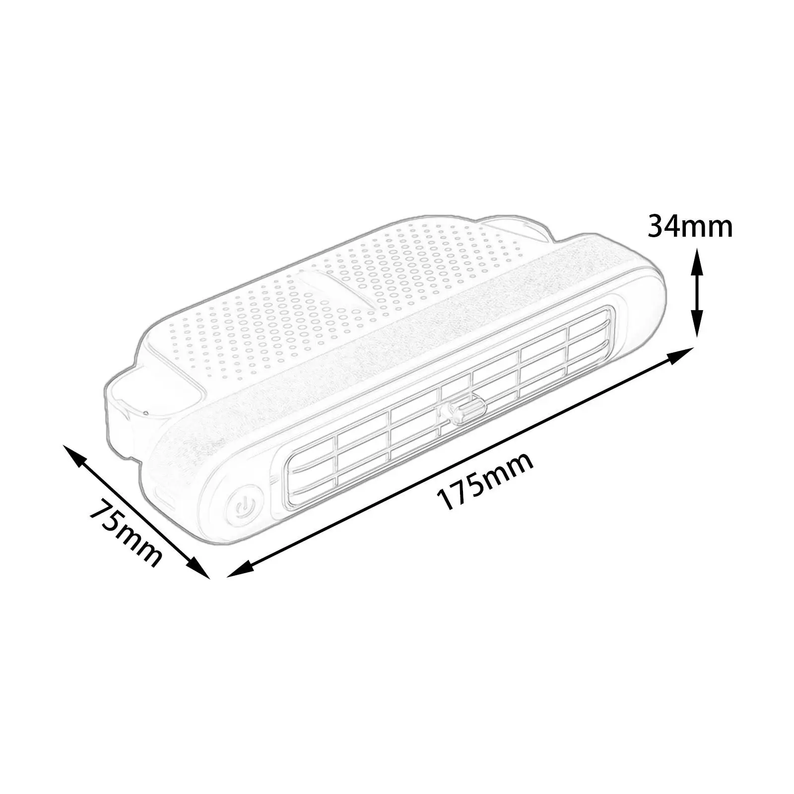 Generic Car Rear Seat Cooling Fan Lightweight Car Interior Decor Fan Space Saving Car Backseat Fan for Car RV Truck Van SUV