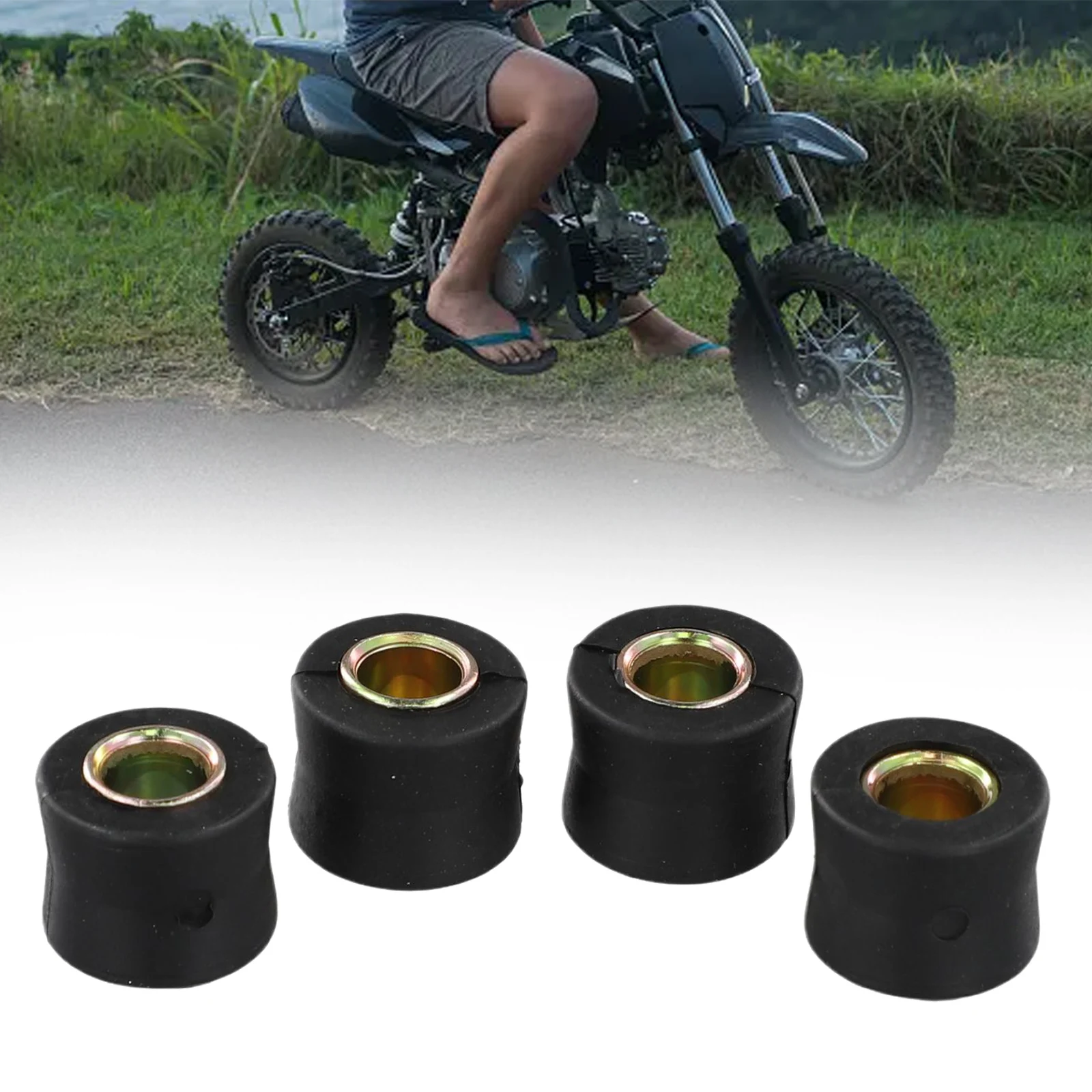 Rubber Shock Upgrade Your For Quad Dirt Bike ATV With 4X10mm Rubber Shock Absorber Suspension Bushes Enhanced Stability