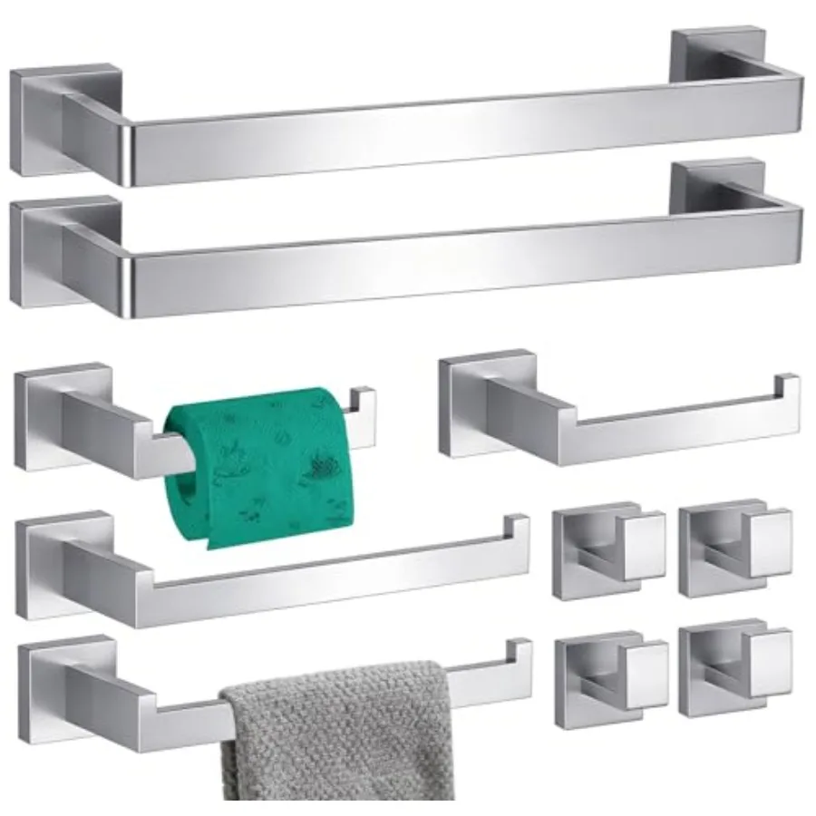 

0-Pieces Bathroom Hardware Set Bathroom Accessories Set SUS304 Towel Bar Set Includes Towel Bar + Towel Holder+ Toilet Paper Ho