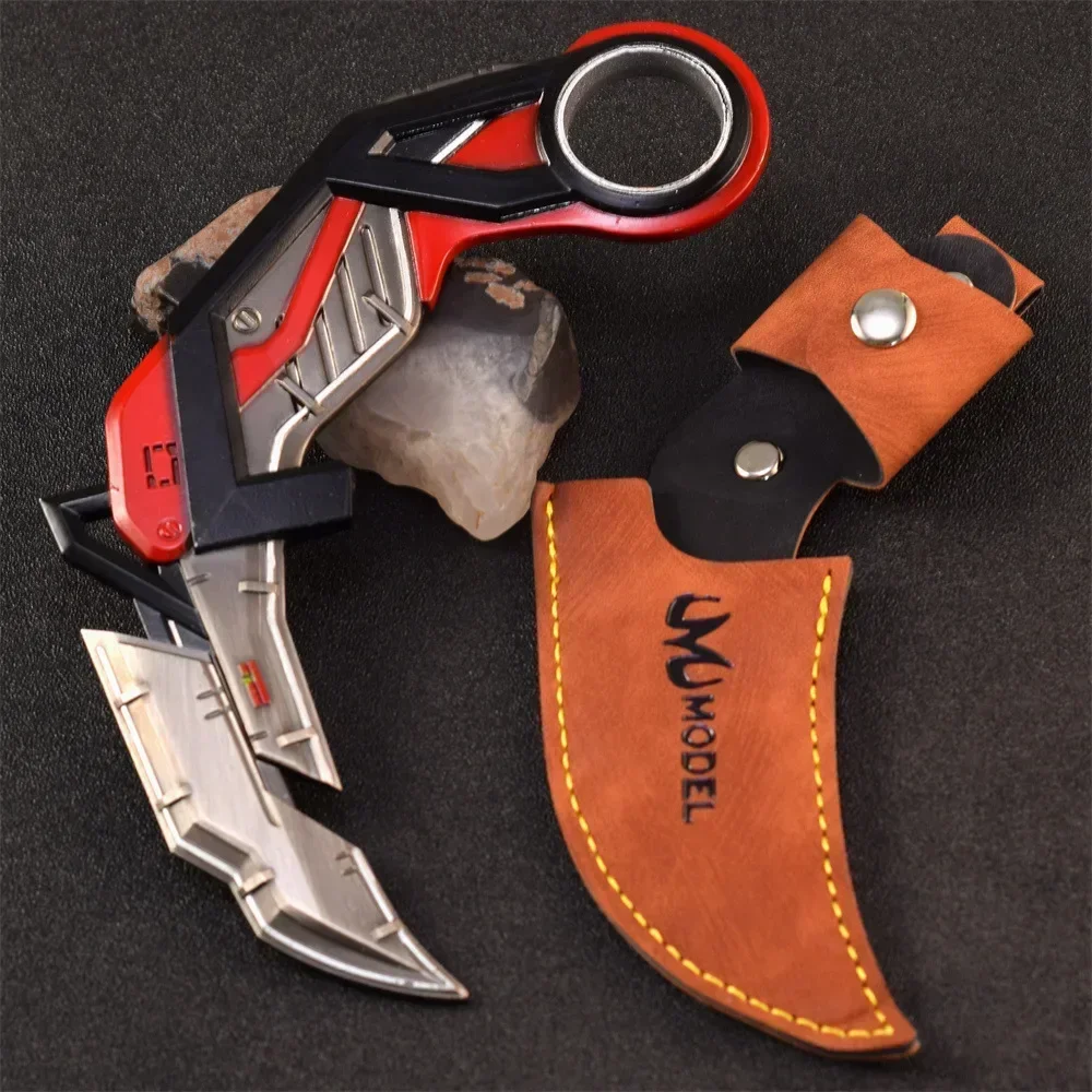 Arma valorant rgx 11z pro karambit, 17cm, modelo de metal, chaveiro, periféricos, material de metal, presentes de aniversário, brinquedos para crianças