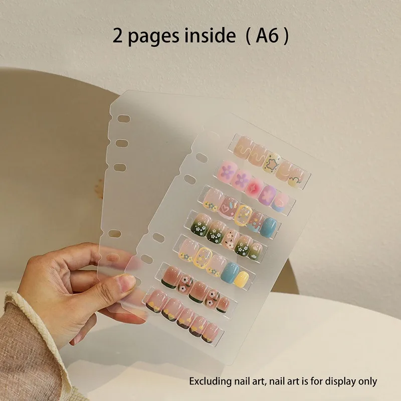 Nail Art Piece Storage Book Large Capacity Exhibition Photo Album Card Clip Display Board DIY Simple Album Storage Book A4/5/6