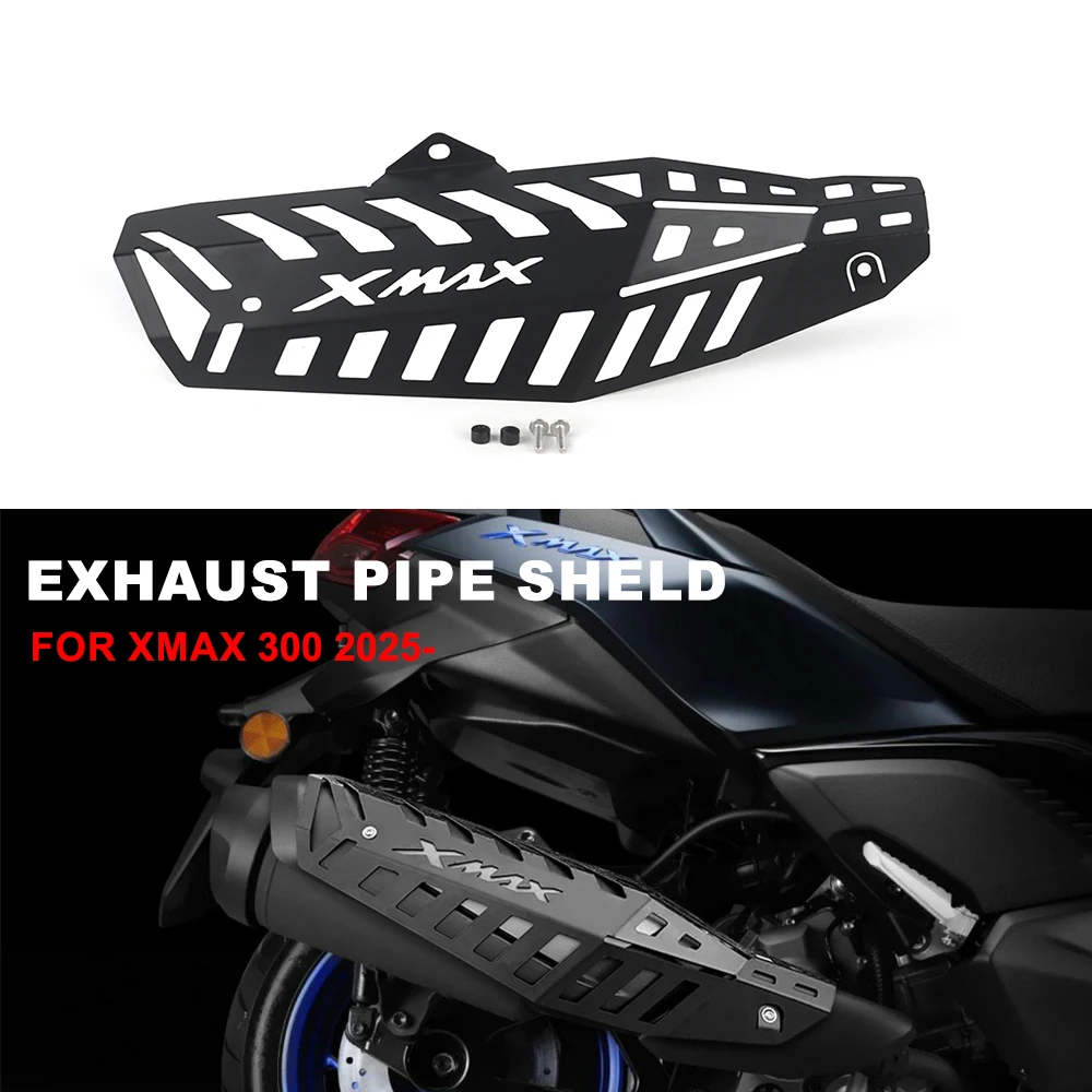 

2025- FOR XMAX 300 X-MAX 300 XMAX300 Motorcycle exhaust hood NEW exhaust pipe cover anti scald cover isolation cover suitable