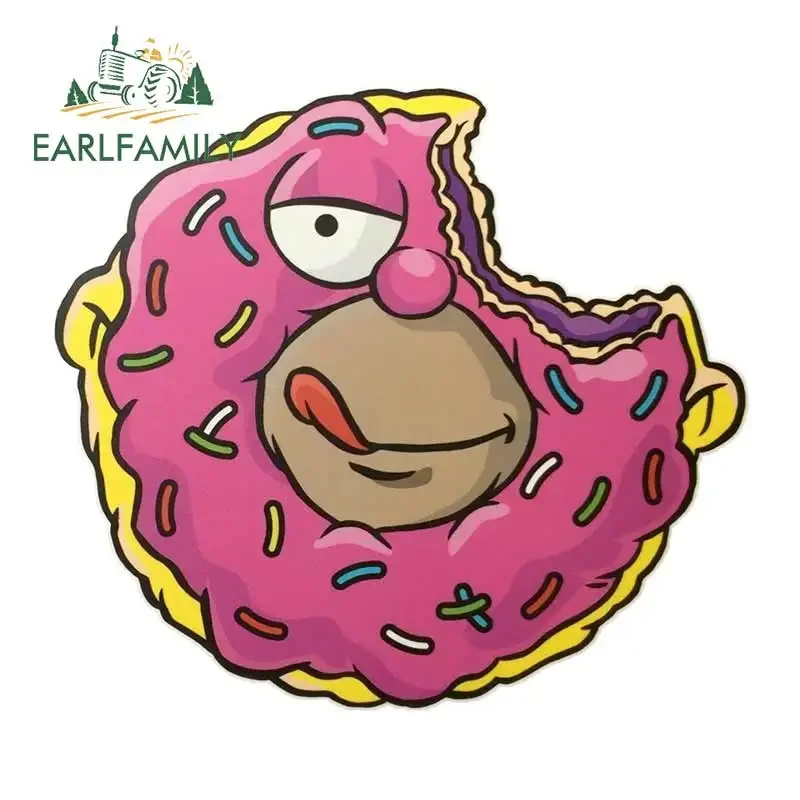 EARLFAMILY 13cm x 11.7cm for Homer Eating Donut Personality Waterproof Car Stickers Occlusion Scratch Car Door Protector Decal