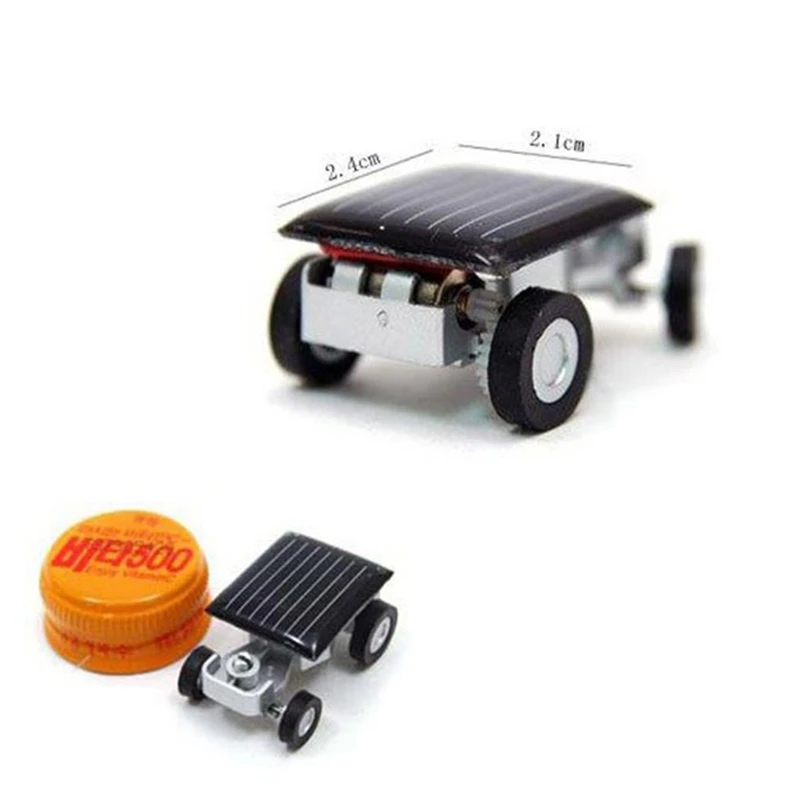 Mini coche de juguete con energía Solar para niños, dispositivo educativo de alta calidad, 2 unidades