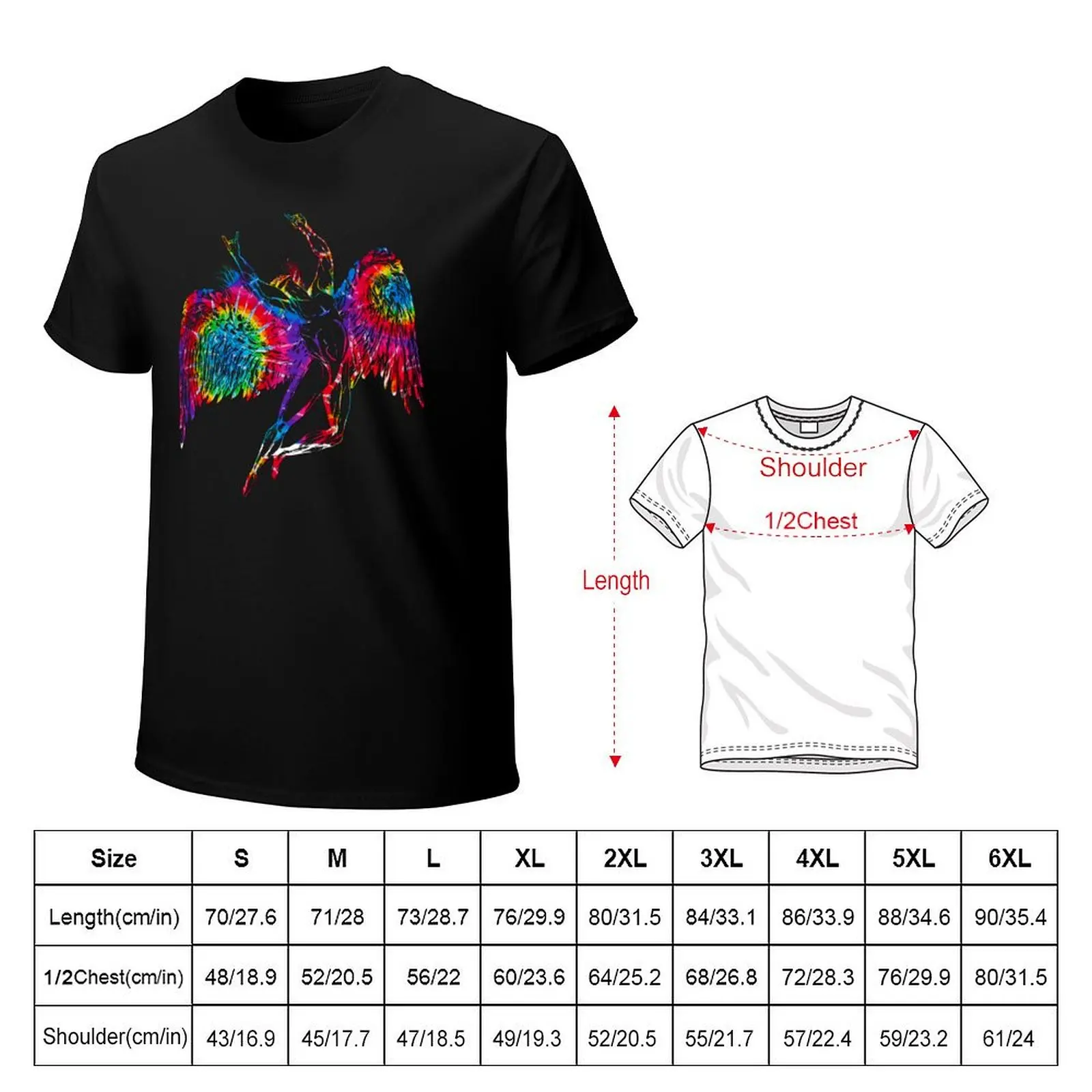 ICARUS THROWS THE HORNS - TIE DYE 1 *awesome UNLISTED designs in my portfolio* T-Shirt Stain Resistant Casual Tee