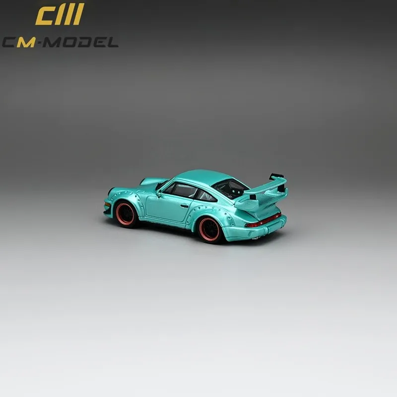 CMModel 1/64 RWB 964 Diecast Auto Model Metallic Tiffany blue