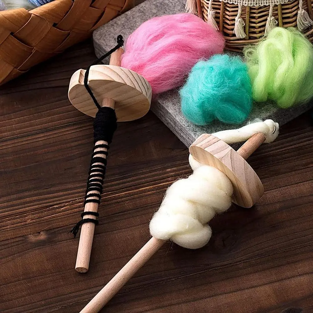 DIY Drop Spindle Top Whorl Yarn Spinner Wheel Spin Roving into Yarn for Beginners Tools Accessories