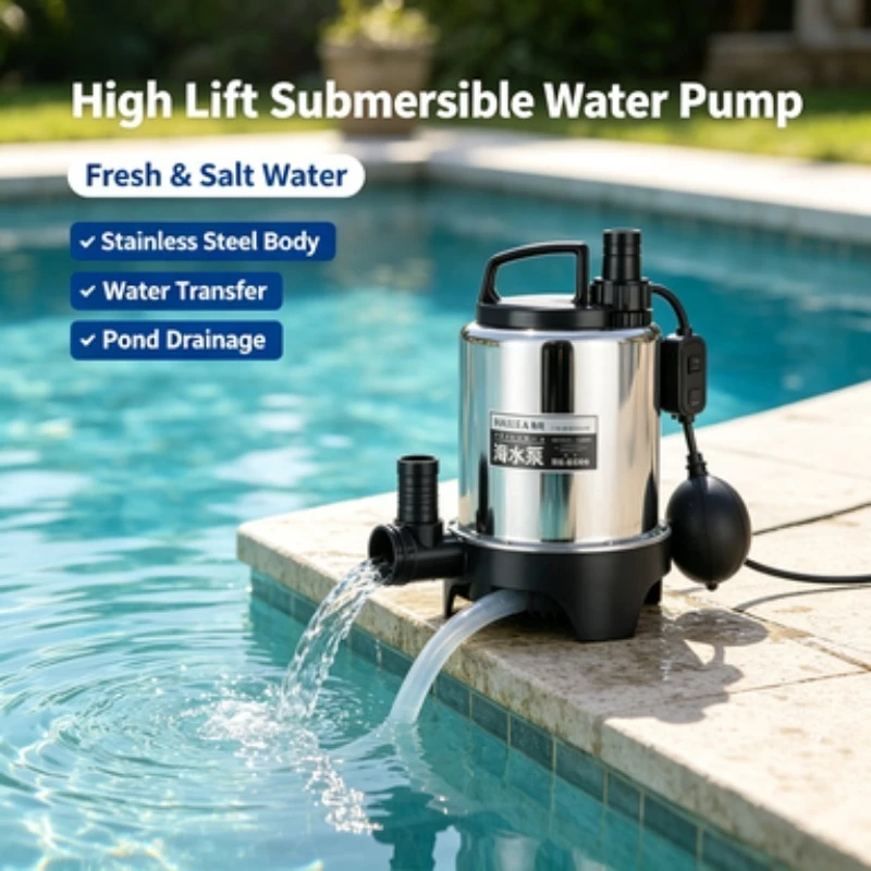 Stainless Steel Submersible Water Pump High Lift For Fresh And Salt Water Aquarium Fish Pond Drainage