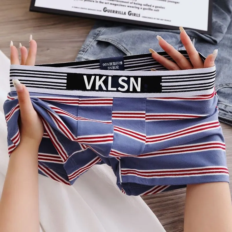 New Men\'s Underwear Loose Comfortable And Breathable Men\'s Quadrangle Pants Fashion Printed Traceless Flat Corner Mens Panties