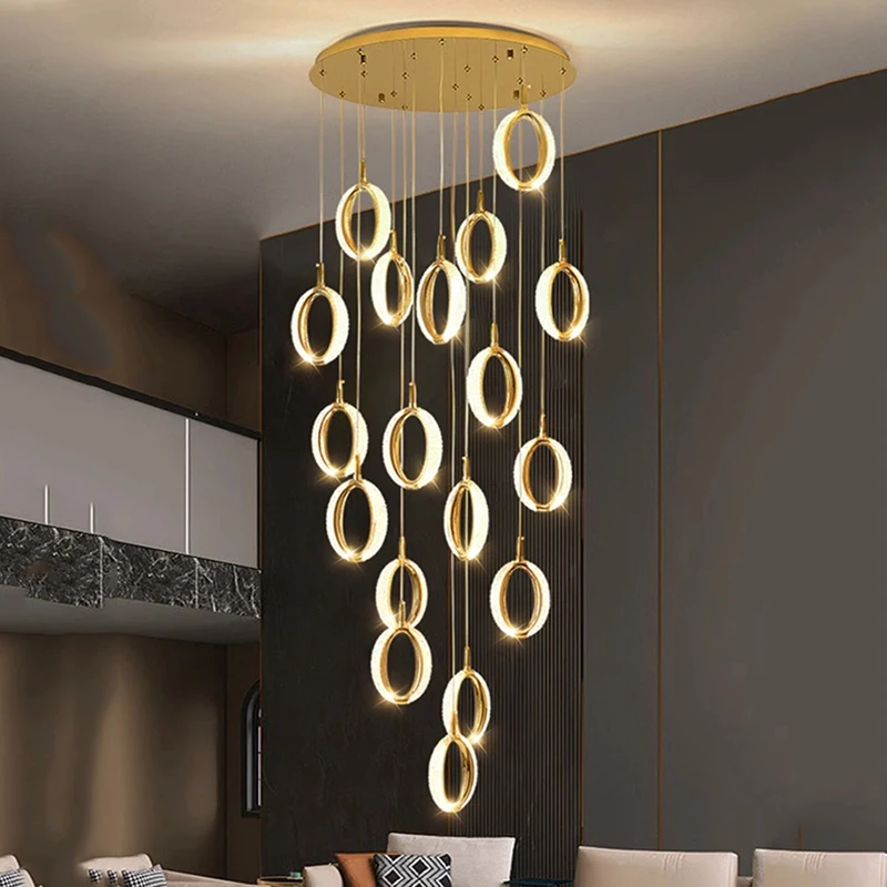 

Modern home decor led lights pendant light lamps forstaircase Chandeliers for living room hanging light indoor lighting