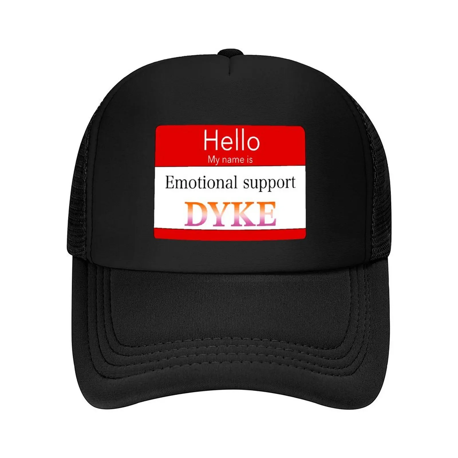 

Emotional support dyke (lesbian flag) Baseball Cap Hat Beach Bobble Hat fashionable Sunhat For Man Women's