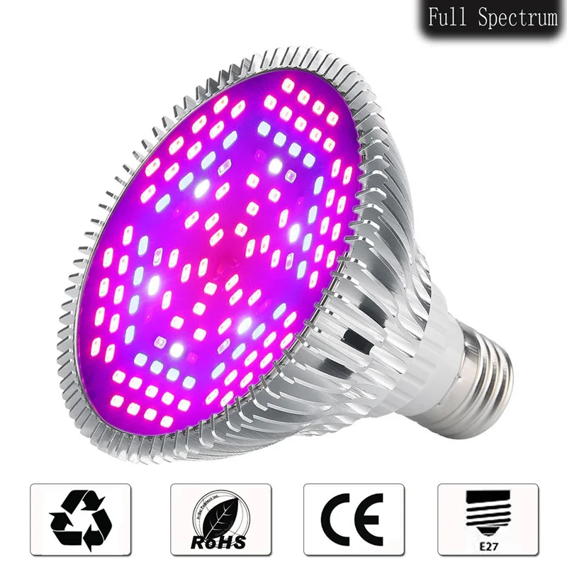 18 28 40 80 120 150LEDs Full Spectrum Led Grow Light E27 Red Blue UV IR Growing Lamp for Hydroponics Flowers Plants Vegetables