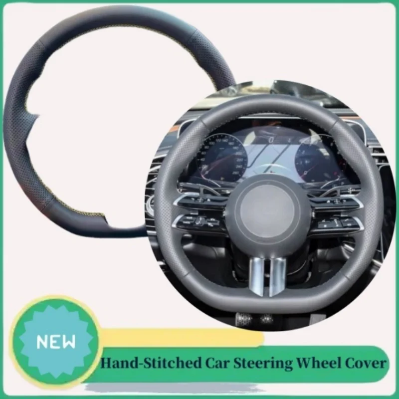

DIY Abrasion-resistant Breathable Microfiber Leather Steering Wheel Cover For Mercedes Benz W206 New C-class C200L C260L 23 24