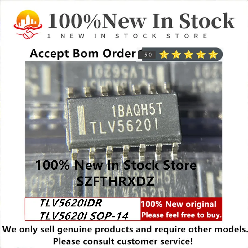 

Новинка 100%, оригинальный четырехъядерный 8-битный Стандартный интерконвертер tlv5620ложенный SOP14 TLV5620I SOP-14