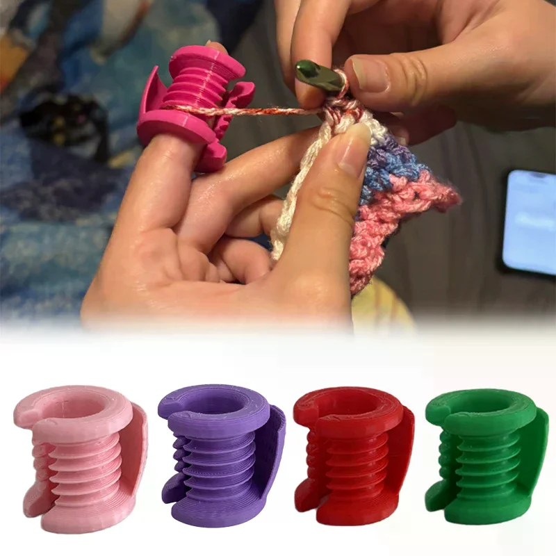 

1pcs Crochet Finger & Yarn Protectors Thumb & Index Finger Covers Finger Protector For Beginner And Expert Knitters