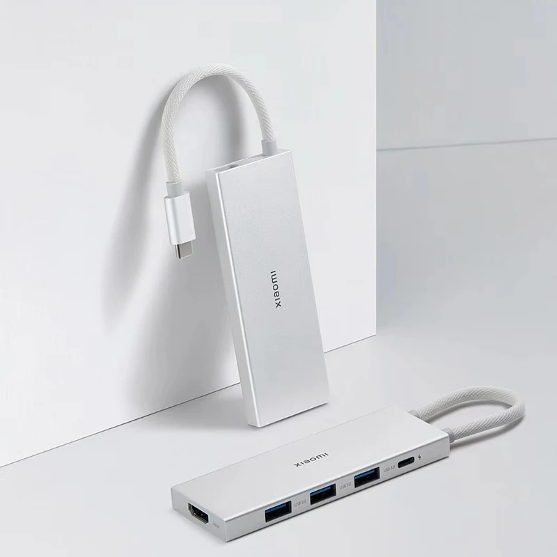 100% الأصلي Xiaomi Type-C 5 في 1 محطة الإرساء ميناء موسع USB3.0/Type-C/HDMI متعدد الوظائف دعم 4K UHD نقل