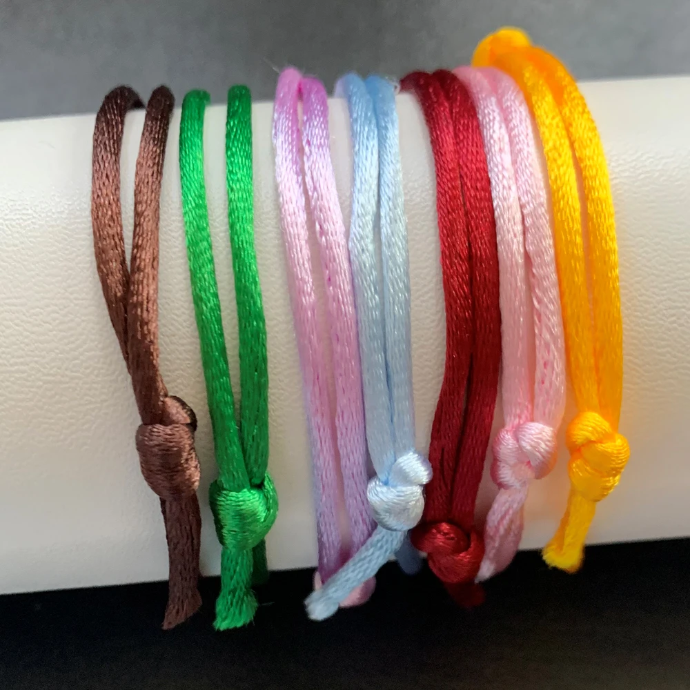 Handmade Elastric Mix Color Rope Wristband Bracelets Causal Sport Wrist Chain Rope String Strand Thread Arm Cuff Making Jewelry