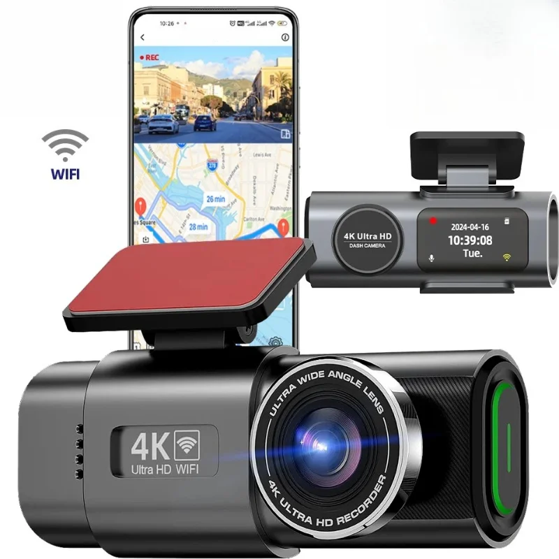 

HONG TONG 2026 NEW Dash Cam 4K 1080P UHD Recording Car Camera DVR Night Vision Video Recorder Built-In Wi-Fi