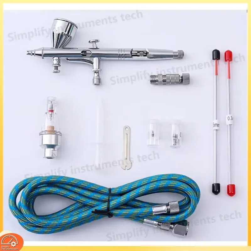 T180K Double Action Airbrush Kit with Compressor Professional Spray Gun for Model Painting Nail Art Craft Tattoo Makeup DIY