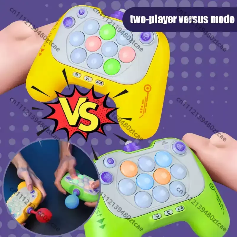 3-12 Years Old Kids Handheld Battle Speed Push Game Machine Desktop Balloon Stress Relief Toy With Sound Effect