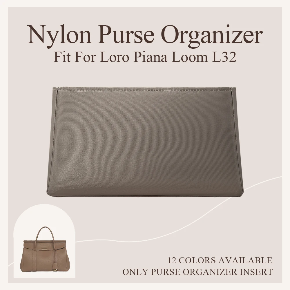 

Nylon Purse Organizer Insert Fit for Loro Piana Loom L32 Handbag Lightweight Inside Storage Bag In Bag Inner Organizer Bag