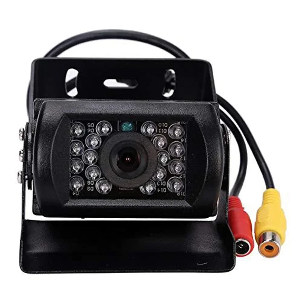 QueenDer Waterproof 18 LED Car Rear View Reversing Parking Backup Camera IR Night Vision for 12V 24V Bus Truck Motorhome Van