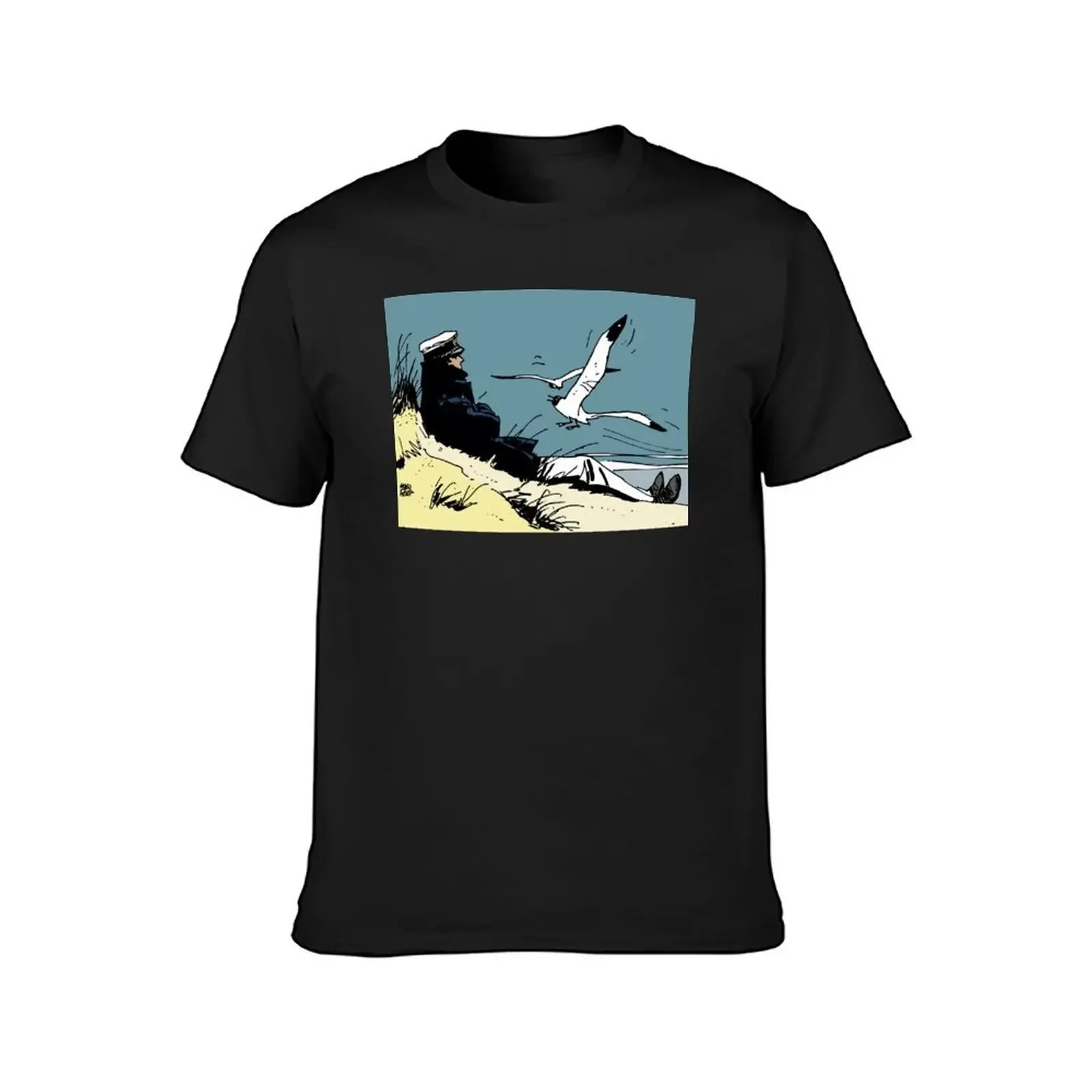 Corto Maltese on the shore T-Shirt aesthetic clothes vintage t shirts plus sizes heavy weight t shirts for men