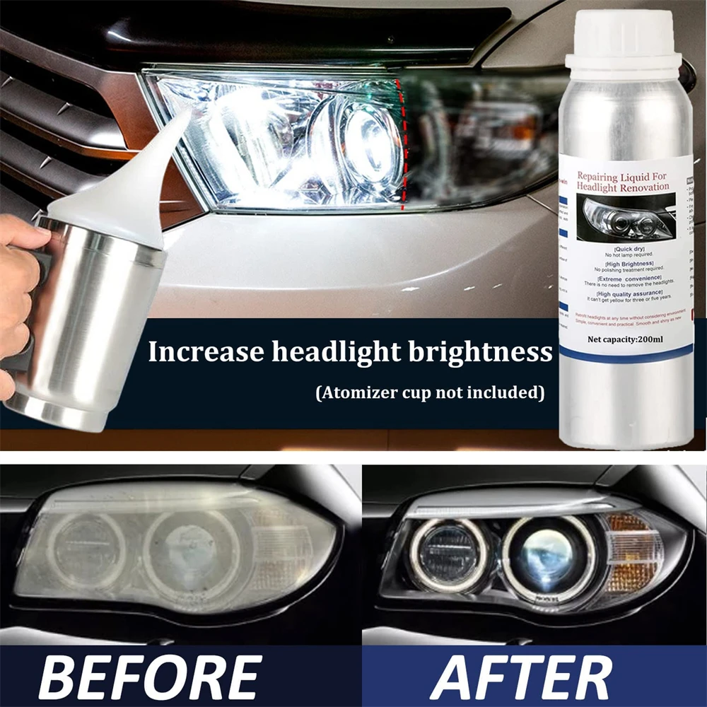 Automotive Headlight Revitalizer Polishing Kit Liquid Polymer Steam Vaporizer Headlights Restoration Car Headlights Cleaning Kit